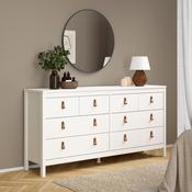 Barcelona Double Dresser 4+4 Drawers in White image