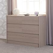 Paris 6 Drawer Chest - Smoked Ash Effect image