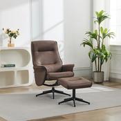 Winston Swivel Chair and Footstool - Brown