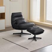 Turner Leisure Chair and Footstool - Dark Grey image