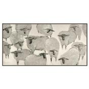 Flock 152X76x4cm Natural/Taupe