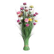 Mixed Rose Floral Grass 100Cm