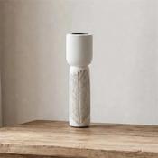 Miu Candle Holder Small 11X11x19cm White/Natural