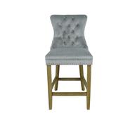 Casey Bar Stool Natural Leg Grey