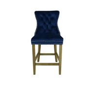 Casey Bar Stool Natural Leg Navy