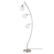 Ball 3 Light White Floor Lamp