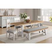 Detta Dining Bench Fabric Cushion Grey image