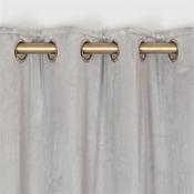 Elegance Velvet Grey/Blue 90X90 Curtains
