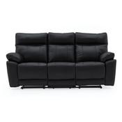 Bordeaux 3 Seater Recliner Black