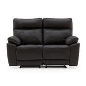 Bordeaux 2 Seater Recliner Black