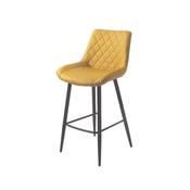 Sergio Bar Stool Yellow Pu Black Leg