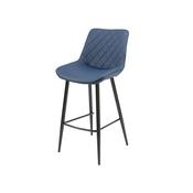 Sergio Bar Stool Blue Pu Black Leg