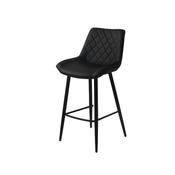 Sergio Bar Stool Black Pu Black Leg