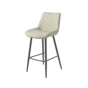 Sergio Bar Stool Taupe Pu Black Leg