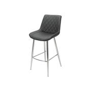 Sergio Bar Stool Black Pu Chrome Leg