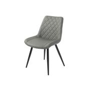Sergio Chair Grey Pu Black Leg image