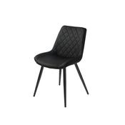 Sergio Chair Black Pu Black Leg