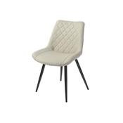 Sergio Chair Taupe Pu Black Leg