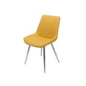 Sergio Chair Yellow Pu Chrome Leg