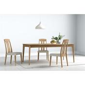 Helly Dining Chair Slat Back Oak Grey image