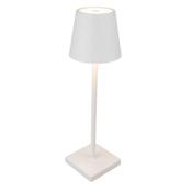 Led Rechargeable Matt White Table Lamp 33Cmh