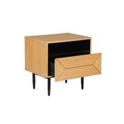Nickson Bedside Table 1 Drawer Natural Oak image