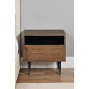 Nickson Bedside Table 1 Drawer Smoked Oak image