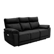 Bordeaux 3 Seater Electric Recliner Black