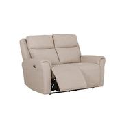 Rusto 2 Seater Electric Recliner Mushroom Fabric image