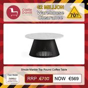 Shrule Marble Top Round Coffee Table image