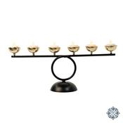 Emerson 6 T-Light Holder Black/Gold