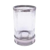Veda Hurricane Candle Holder Chrome 30Cm