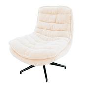 Yasmine Swivel Accent Chair Boucle Beige