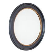 Macy Round Mirror Black/Gold 90Cm