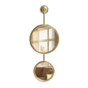 Decor Double Wall Mirror Gold 72Cm