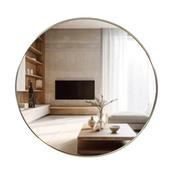 Modena Round Wall Mirror Silver 90Cm