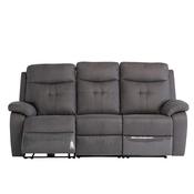 Powered Fabric 3 Seater Recliner Grey