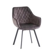 Lundy Swivel Dining Chair - Graphite/Black Leg