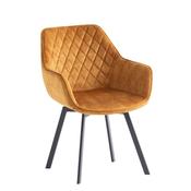 Lundy Swivel Dining Chair - Antique Gold/Black Leg image