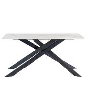 Dawn 1.6M Dining Table - Kass Gold / Black Leg