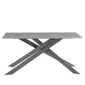 Dawn 1.6M Dining Table - Matt Grey / Black Leg