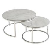 Tully Round Coffee Table Set - Vilas Grey