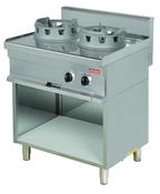 Cozum Double Gas Wok On An Open Cabinet