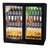 Commerical SC198F Double Door Bottle Cooler Hinged Door Black