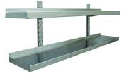 Double Wall Mounted Shelving Units x2   1100x400x300mm