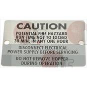 CAUTION-FIRE LABEL image