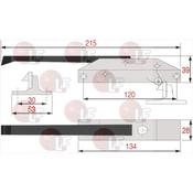 RH/LH LOCKING HANDLE W/OUT KEY LOCK L520