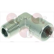 NICHEL PLATED  L-FITTING ø 1/4"M-1/4"F image