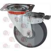 CASTOR SWIVEL PLATE WITH BRAKE image