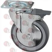 CASTOR SWIVEL PLATE WITH BRAKE image